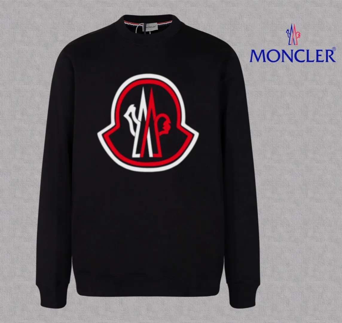 【 In Stock】 〖 𝐌𝐎𝐍𝐂𝐋𝐄𝐑~ 〗 440g ， 😎 ， ， Factory 2025 T ， ， Premium LOGO， Same Style ：Black White Size：S M L XL 2XL